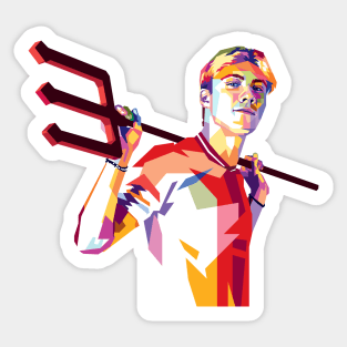 Rasmus Hojlund Pop art Portrait Sticker